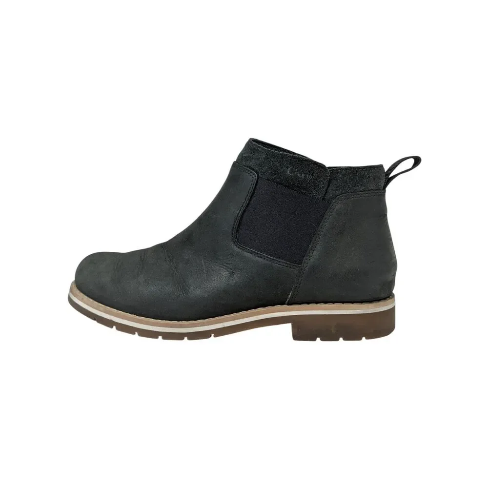 Chaco Cataluna Explorer Black Leather‎ Chelsea Ankle Boots Booties Womens 8